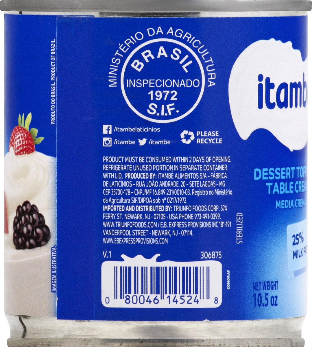 slide 4 of 9, itambe Table Cream Dessert Topping 10.5 oz, 10.5 oz