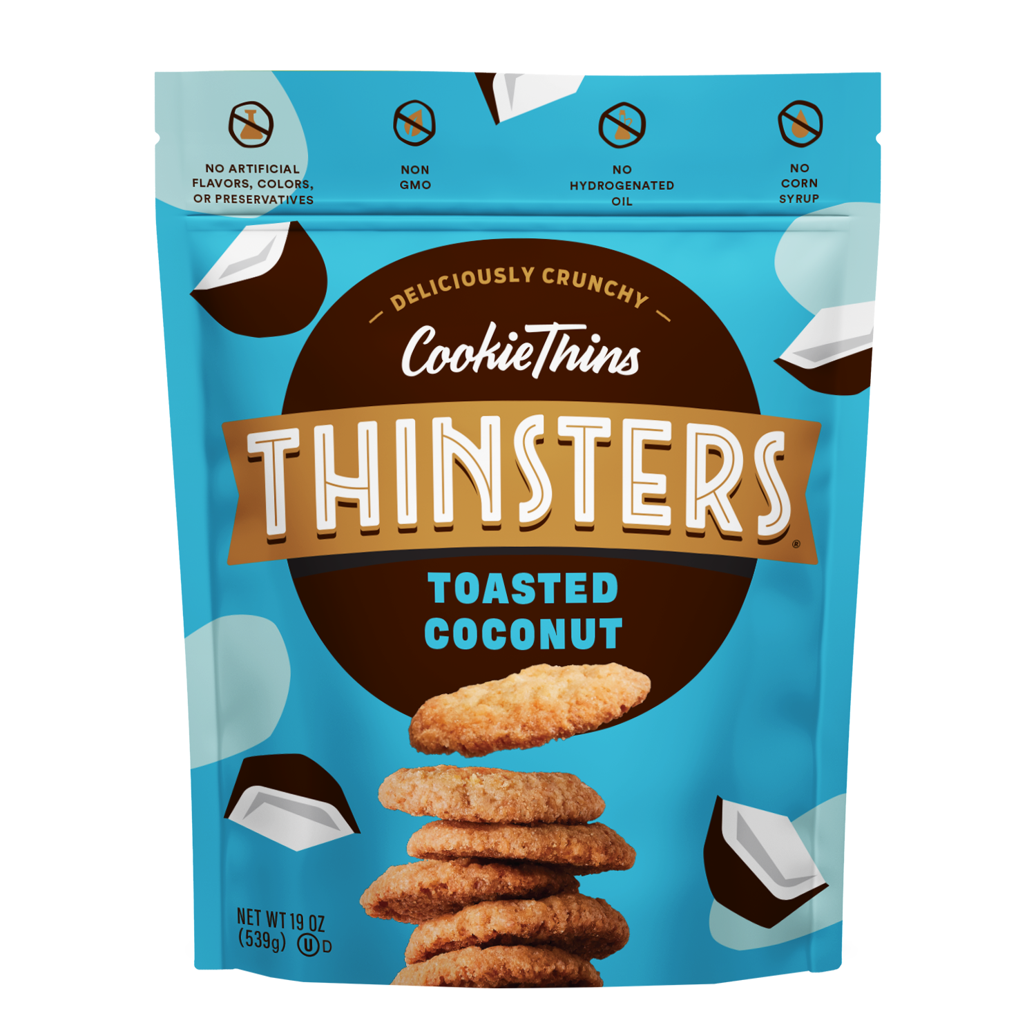 slide 1 of 1, Mrs. Thinster's Cookie Thins - Toasted Coconut, 