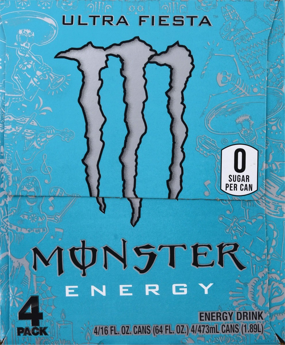 slide 7 of 13, Monster 4 Pack Ultra Fiesta Energy Drink 4 ea - 4 ct, 4 ct