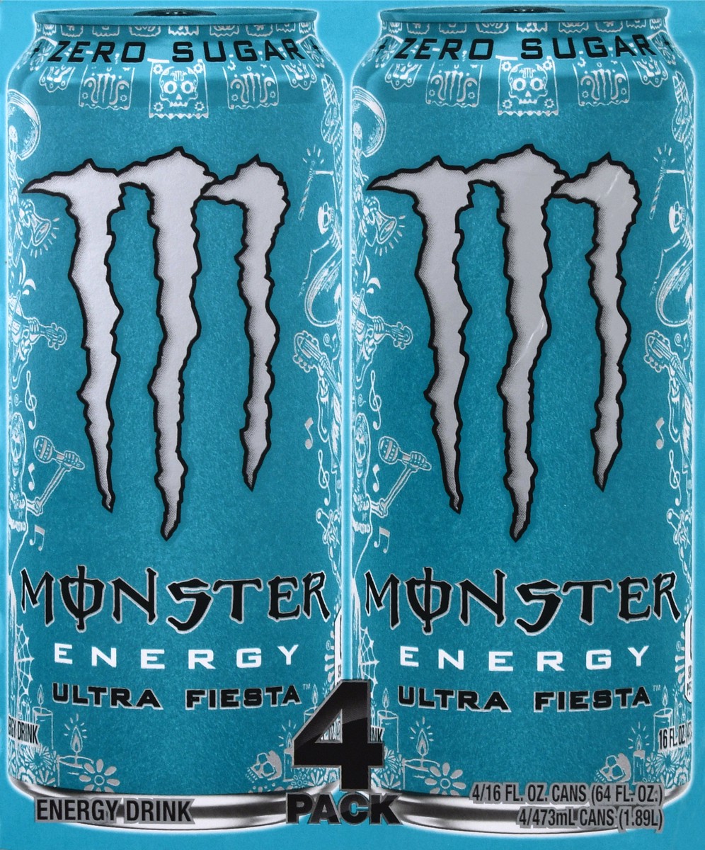 slide 5 of 13, Monster 4 Pack Ultra Fiesta Energy Drink 4 ea - 4 ct, 4 ct