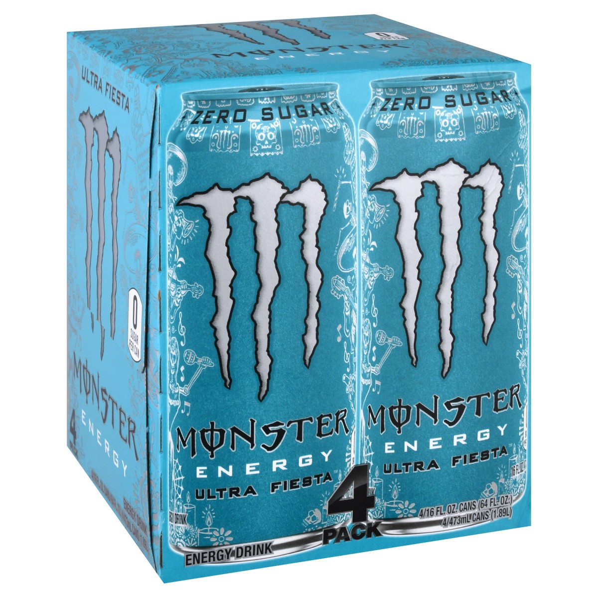 slide 13 of 13, Monster 4 Pack Ultra Fiesta Energy Drink 4 ea - 4 ct, 4 ct