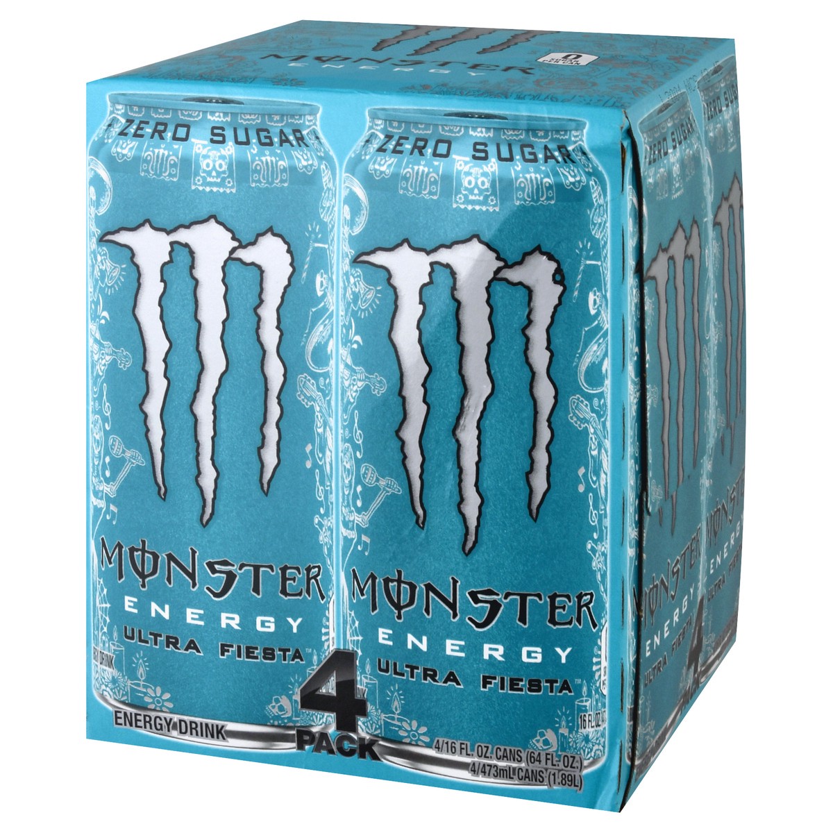 slide 6 of 13, Monster 4 Pack Ultra Fiesta Energy Drink 4 ea - 4 ct, 4 ct