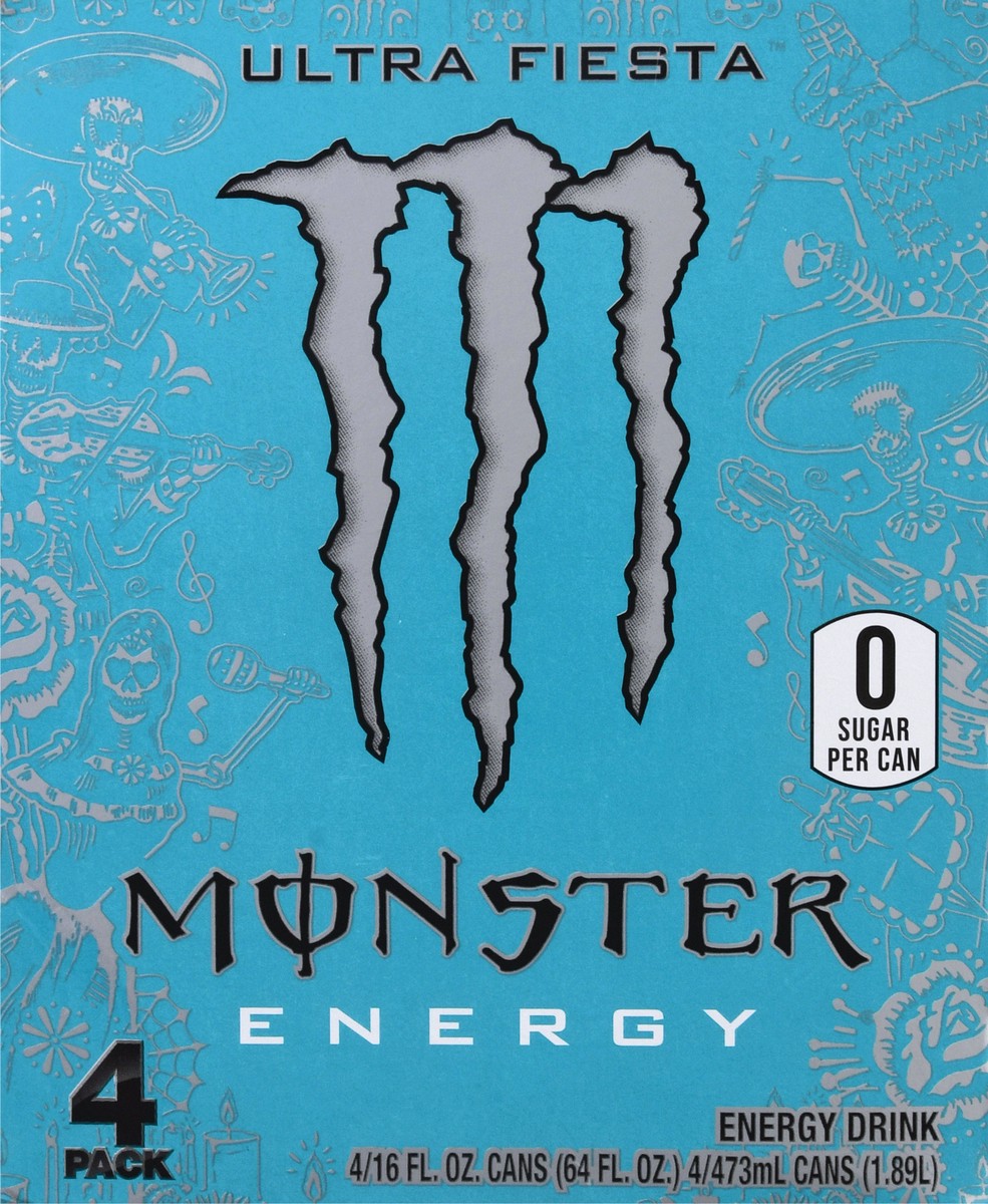 slide 12 of 13, Monster 4 Pack Ultra Fiesta Energy Drink 4 ea - 4 ct, 4 ct