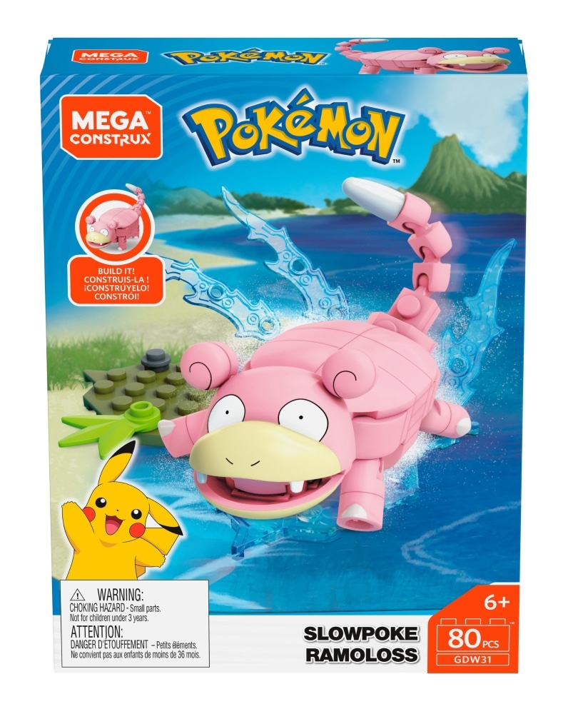 slide 1 of 1, Mega Construx Pokmon Slowpoke Building Set, 80 ct