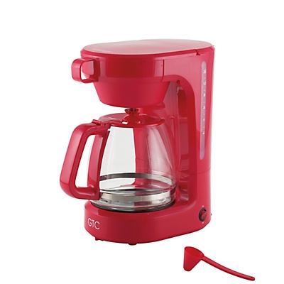 slide 1 of 1, GTC Red Coffee Maker, 5 cup