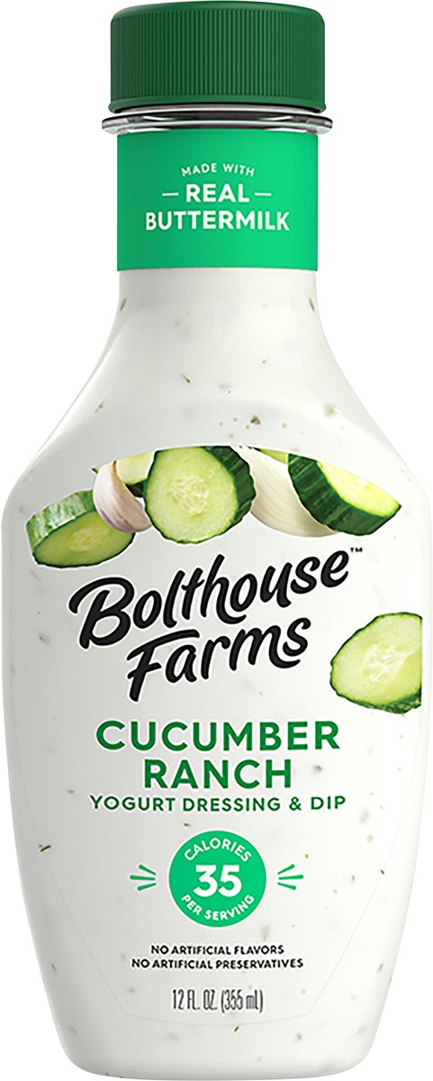slide 6 of 9, Bolthouse Farms Cucumber Ranch Yogurt Dressing & Dip 12 fl oz, 12 fl oz