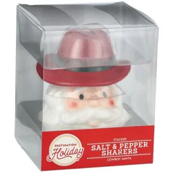 Destination Holiday Cowboy Santa Stacked Salt & Pepper Shaker