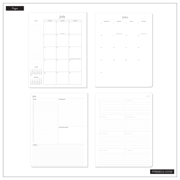 slide 3 of 8, 2024-2025 Organized By Happy Planner Weekly/Monthly Planner, 8-1/2"" X 11"", Love Life, July 2024 To June 2025, Ppbbbd12-001Sb, 1 ct