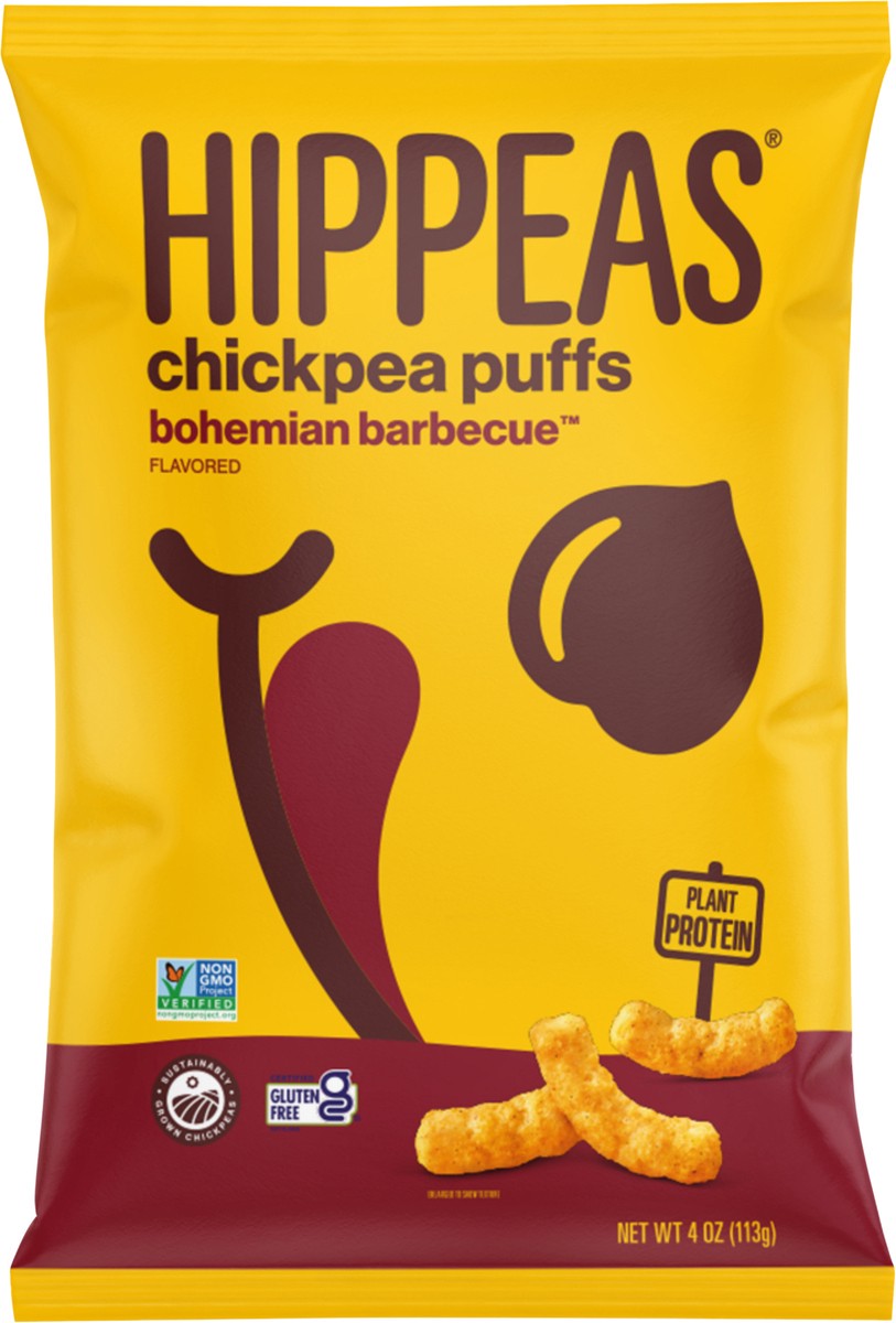 slide 2 of 3, Hippeas Chkpea Puff Bohemian Bbq, 4 oz