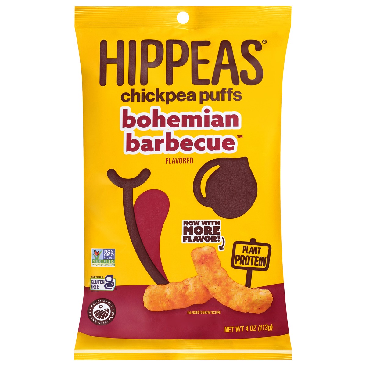 slide 1 of 3, HIPPEAS Non-GMO Bohemian Barbecue, 4oz, 4 oz