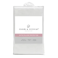 ROOM & RETREAT SATIN PILLOW PROTECTOR S/Q