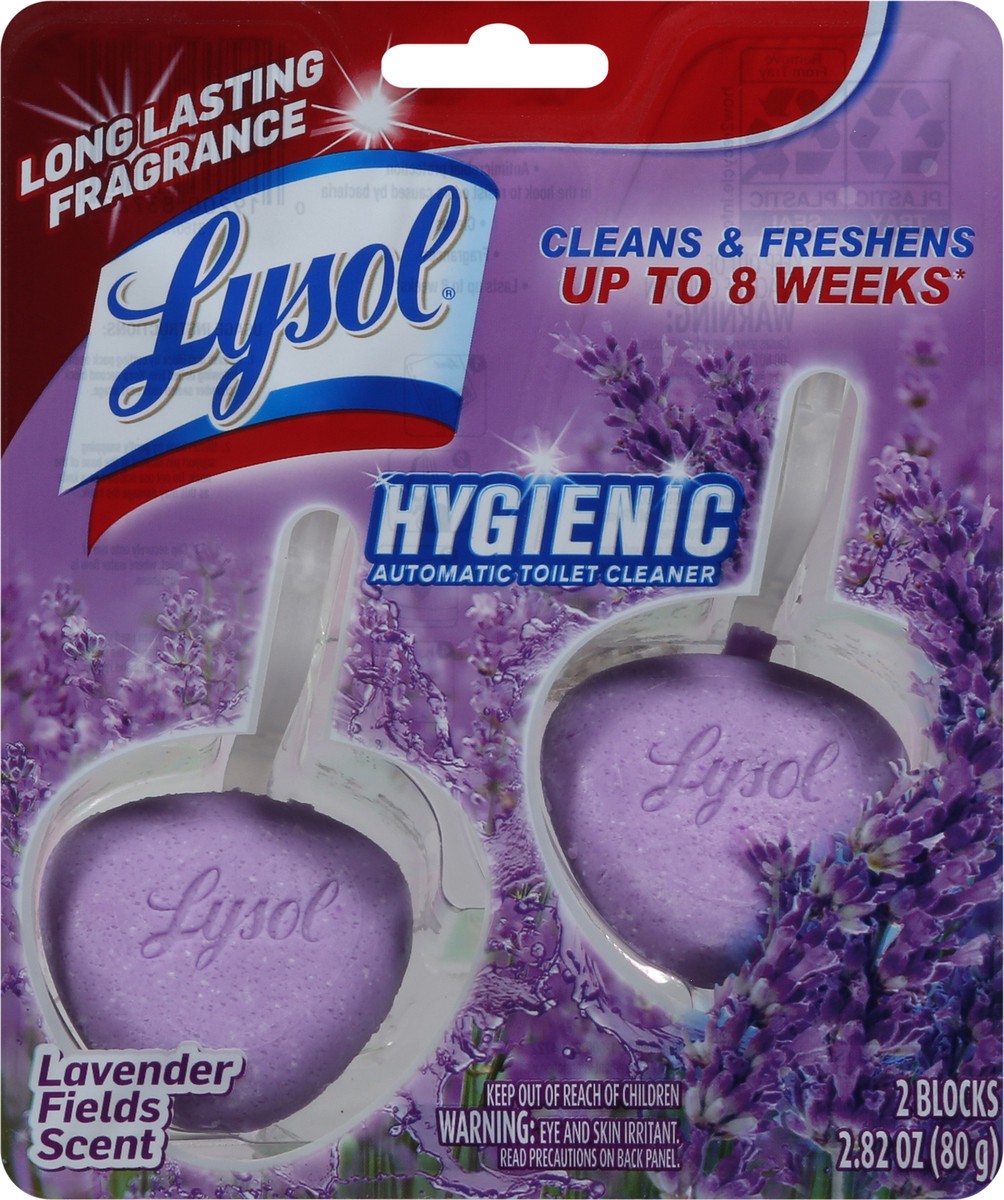 slide 6 of 9, Lysol Lavender Fields No Mess Automatic Toilet Bowl Cleaner, 2 ct