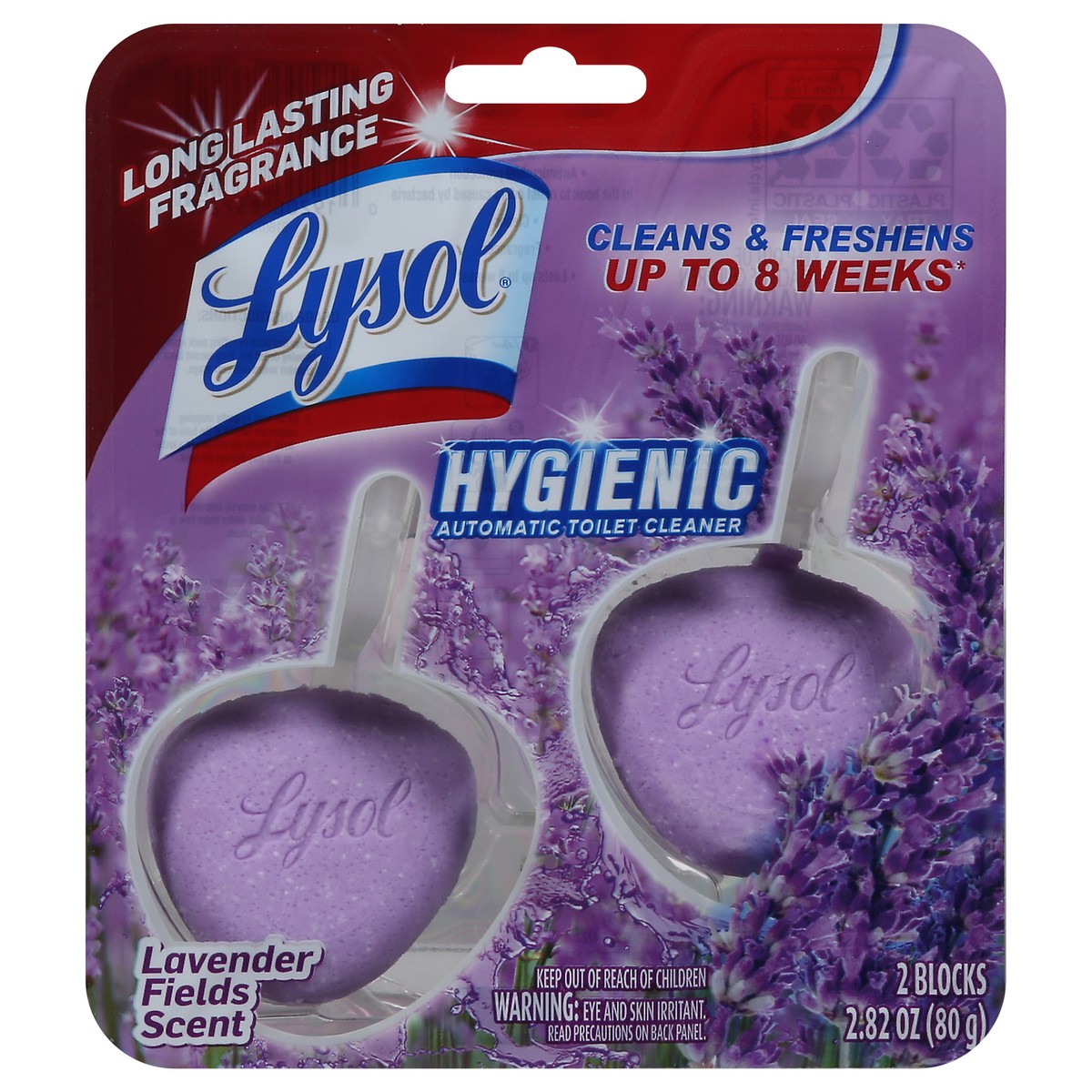 slide 1 of 9, Lysol Lavender Fields No Mess Automatic Toilet Bowl Cleaner, 2 ct