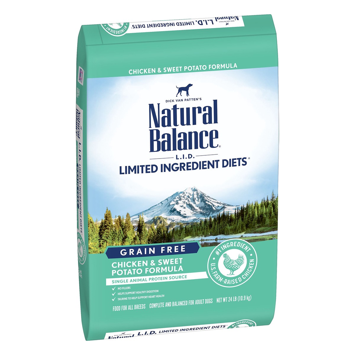slide 4 of 7, Natural Balance L.I.D. Limited Ingredient Diets Grain Free Chicken & Sweet Potato Formula Dog Food 24 lb, 24 lb