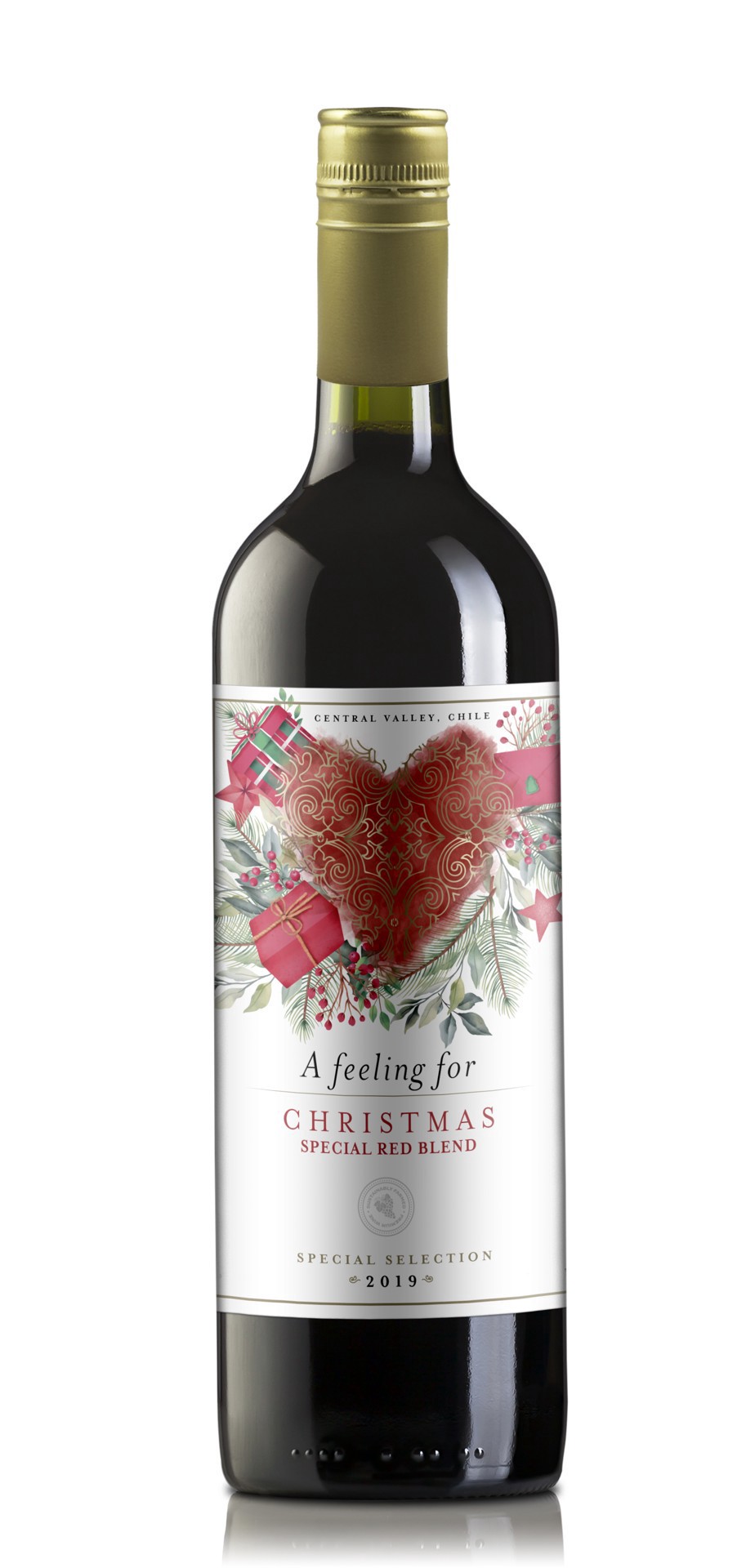 slide 1 of 1, A Feeling For Christmas Red Blend, 750 ml