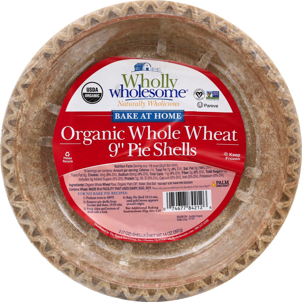 slide 1 of 13, Wholly Wholesome Organic Whole Wheat 9 Inch Pie Shells 2 ea, 2 ct