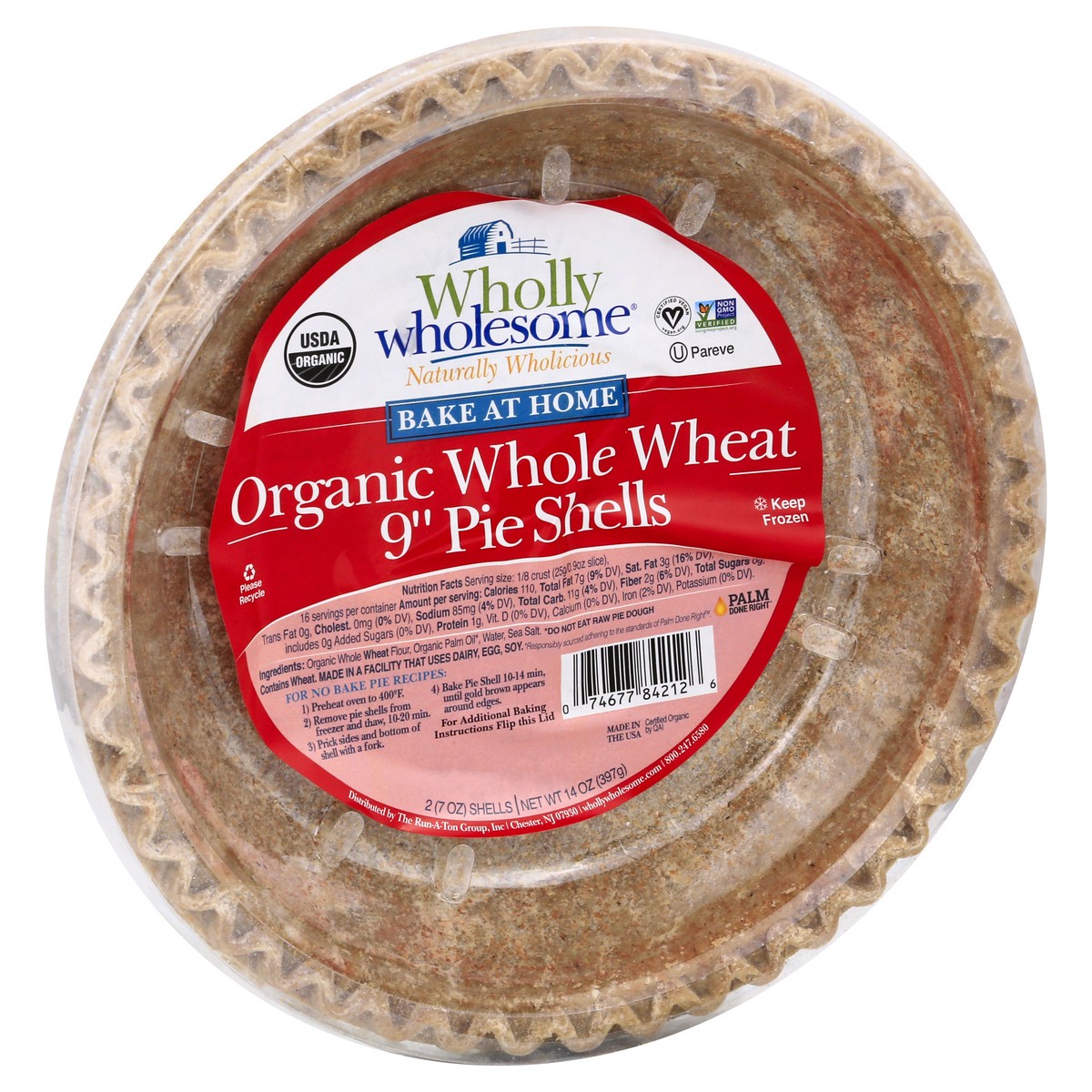 slide 2 of 13, Wholly Wholesome Organic Whole Wheat 9 Inch Pie Shells 2 ea, 2 ct