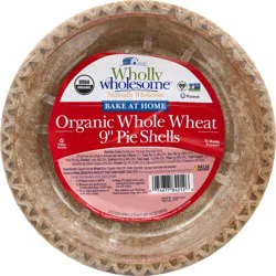 Wholly Wholesome Organic Whole Wheat 9 Inch Pie Shells - 2 ea