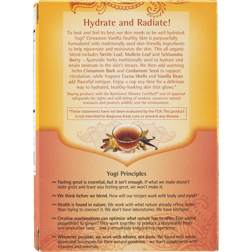slide 16 of 25, Yogi Cinnamon Vanilla Healthy Skin Tea, 16 ct