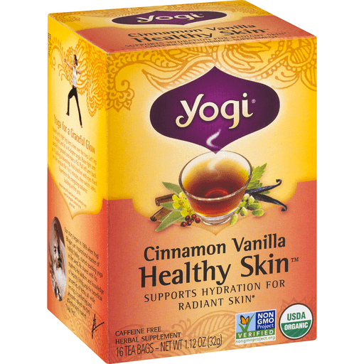 slide 5 of 25, Yogi Cinnamon Vanilla Healthy Skin Tea, 16 ct