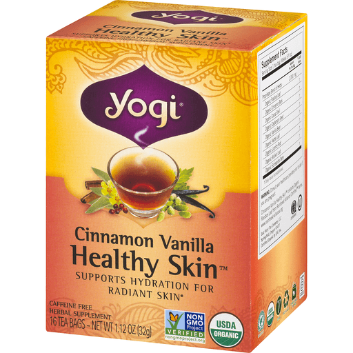 slide 8 of 25, Yogi Cinnamon Vanilla Healthy Skin Tea, 16 ct