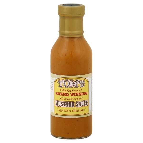 slide 1 of 1, Tom's Gourmet Mustard Sauce, 13.5 oz