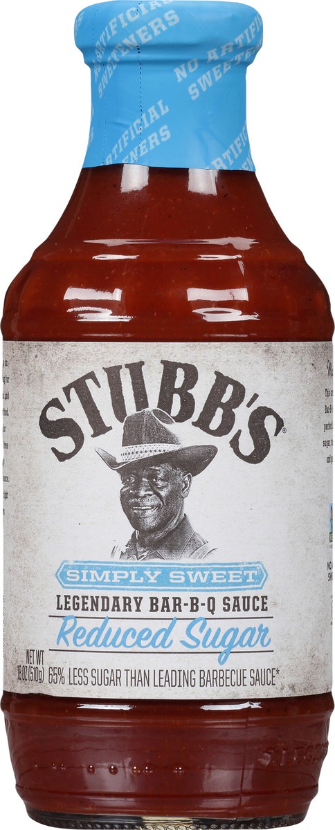 slide 4 of 7, Stubb's Simply Sweet Reduced Sugar BBQ Sauce - 18 Oz, 18 oz