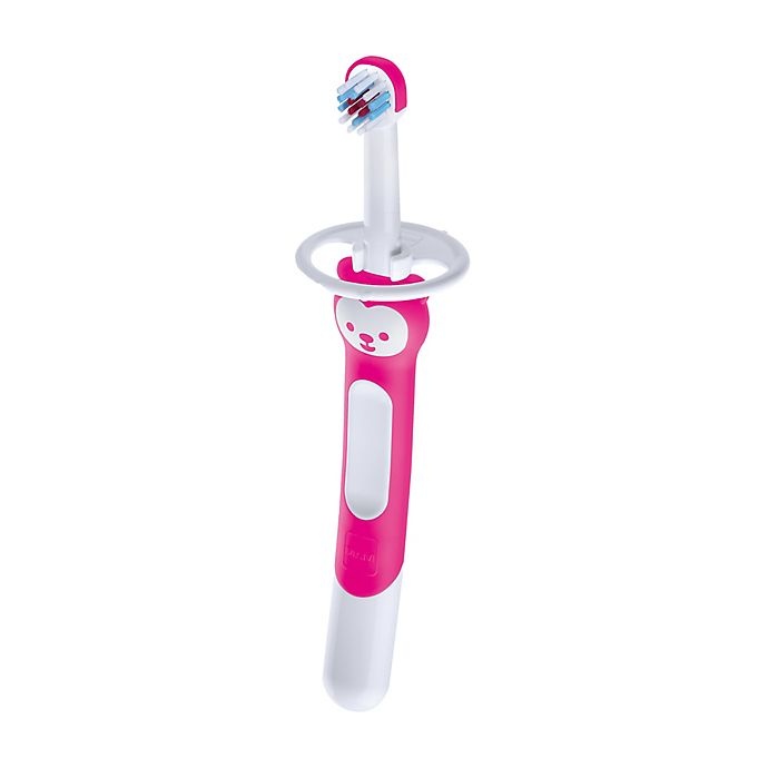 slide 1 of 1, MAM Brushy the Bear Training Toothbrush - Pink, 1 ct