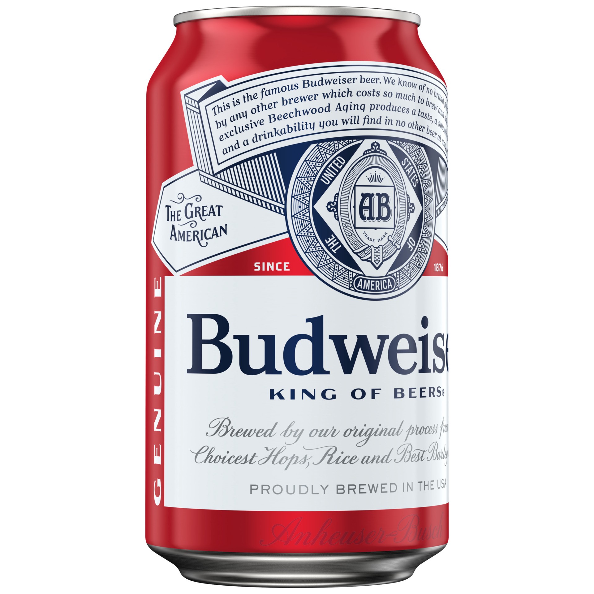 slide 1 of 5, Budweiser American Lager Beer 6 Pack, 12 fl oz Cans, 6 ct; 12 oz