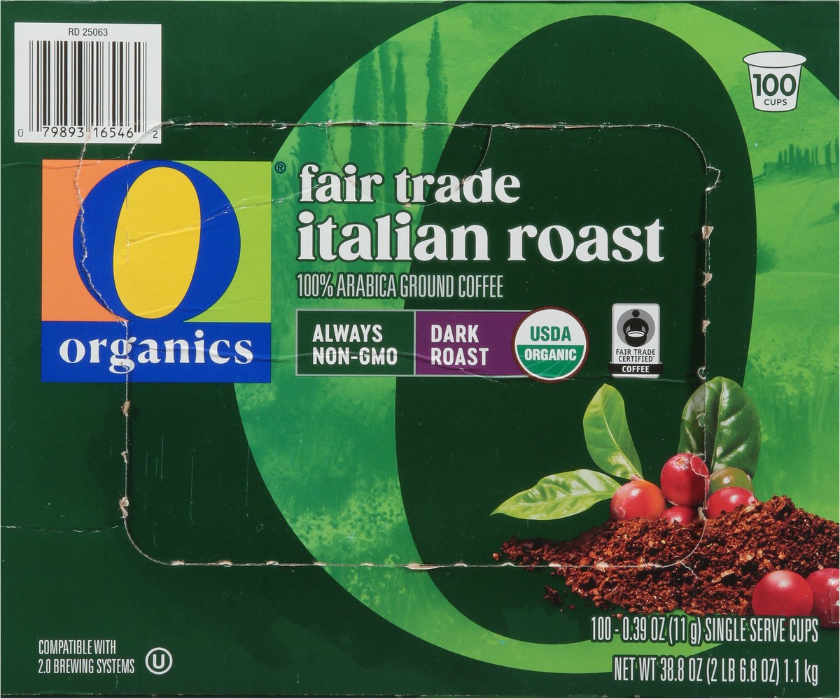 slide 7 of 14, O Organic Italian Roast Coffee Pods 100 Ct - 100 Ct, 100 ct