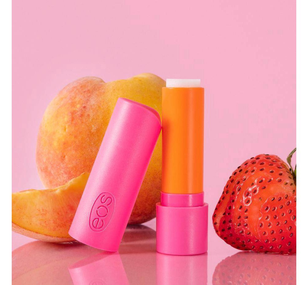 slide 2 of 8, eos 100% Natural Lip Balm Stick - Strawberry Peach - 0.14oz, 0.14 oz