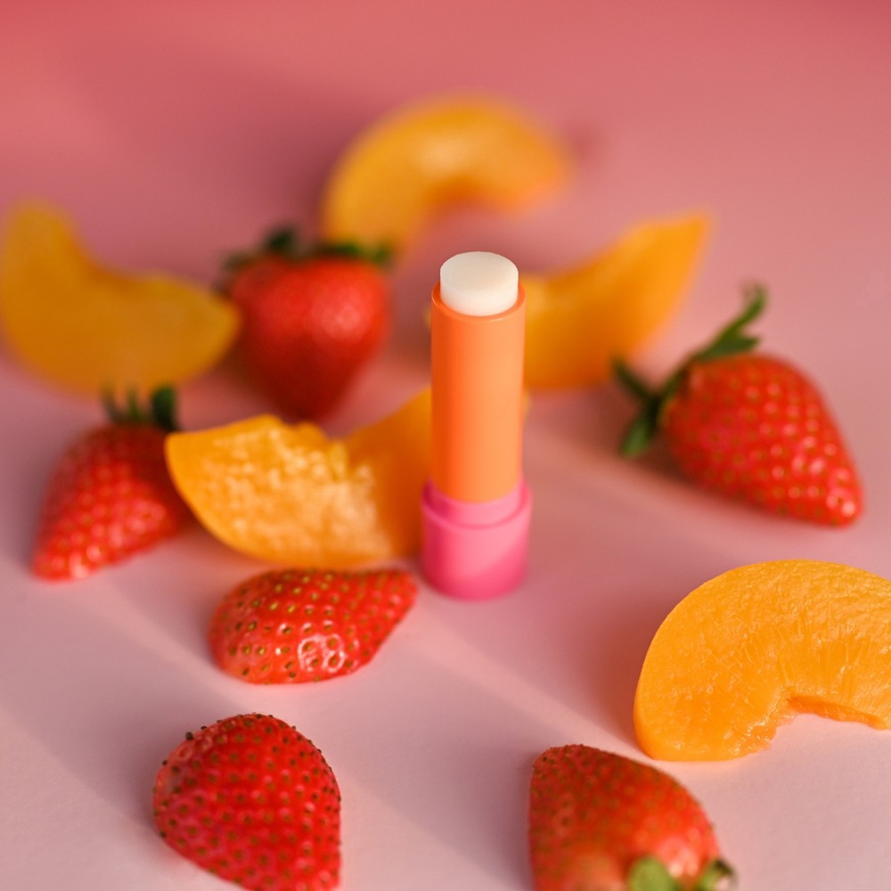 slide 3 of 8, eos 100% Natural Lip Balm Stick - Strawberry Peach - 0.14oz, 0.14 oz