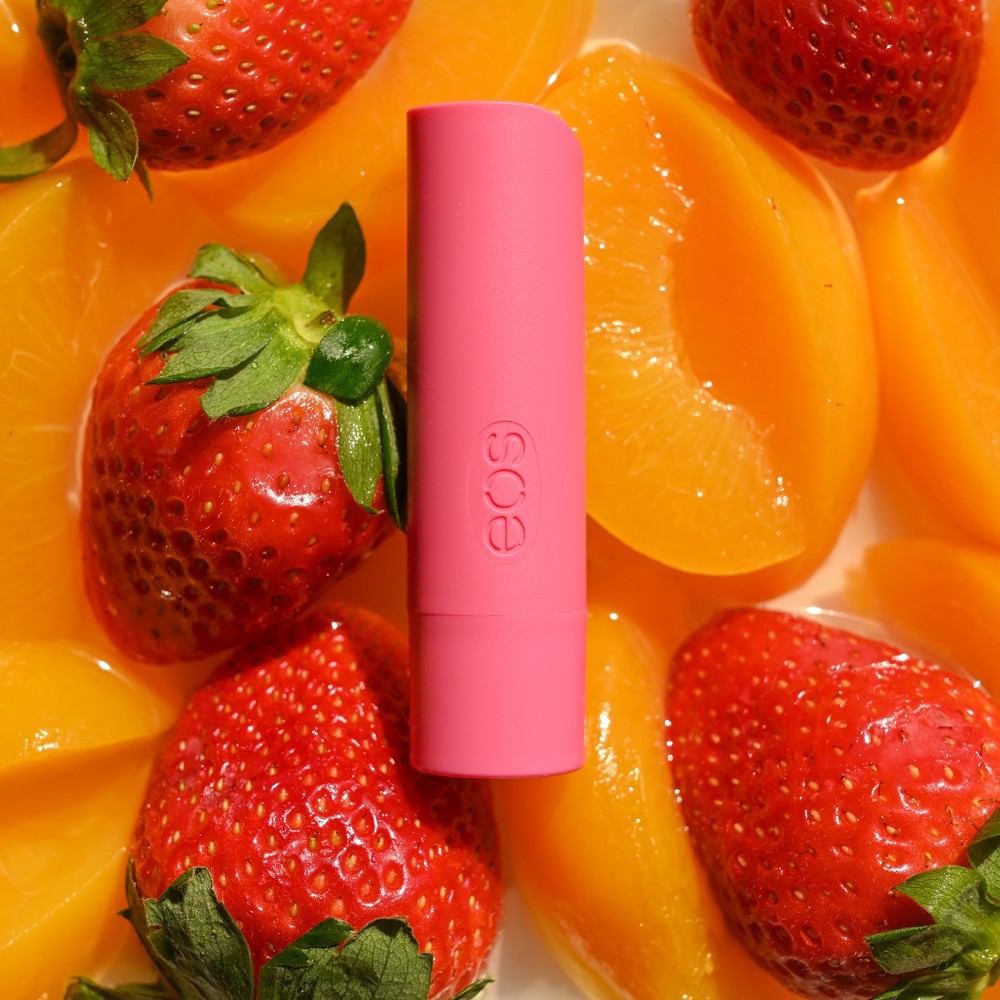 slide 5 of 8, eos 100% Natural Lip Balm Stick - Strawberry Peach - 0.14oz, 0.14 oz