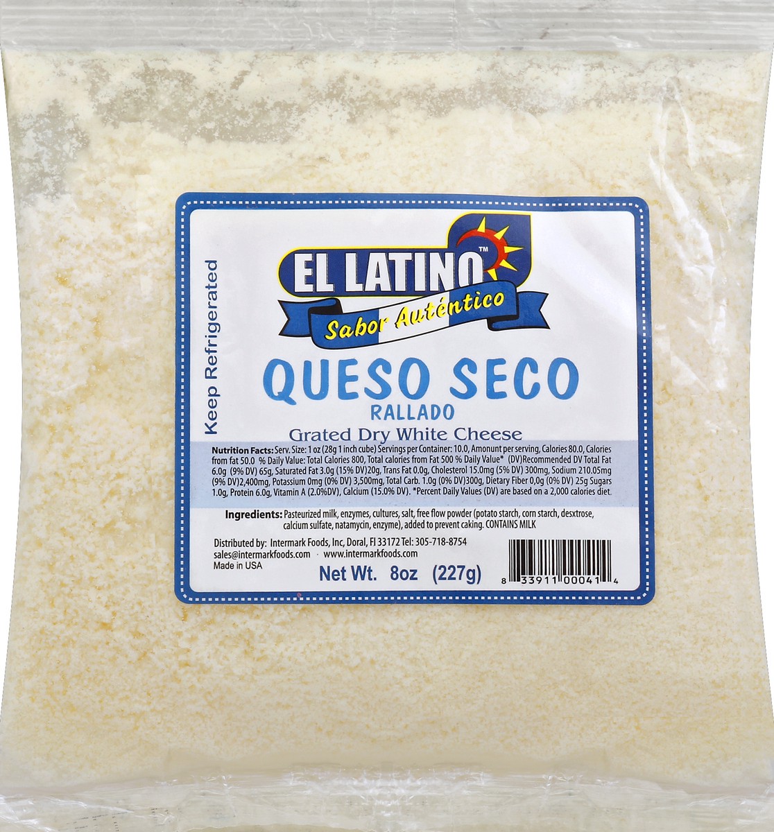 slide 1 of 6, El Latino Cheese 8 oz, 8 oz