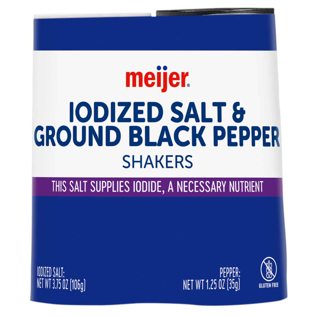 slide 1 of 3, Meijer Iodized Salt & Black Pepper, 5 oz