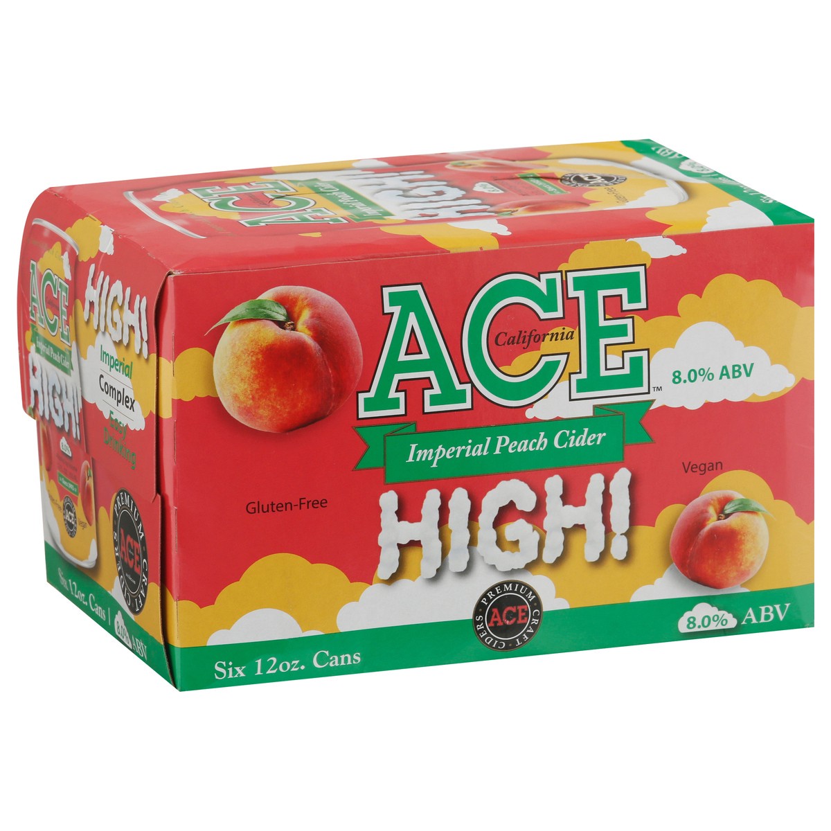 slide 4 of 9, Ace Ciders High! Peach Cider Cans, 6 ct; 12 fl oz