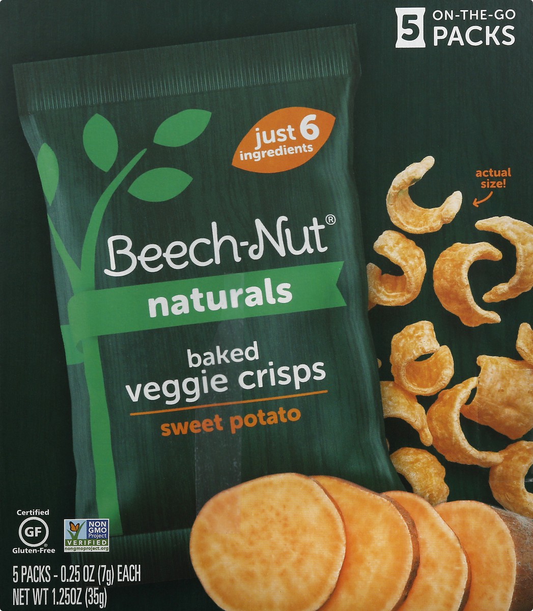 slide 1 of 9, Beech-Nut Beech Nut Sweet Potato Veggie Crisps, 5 ct