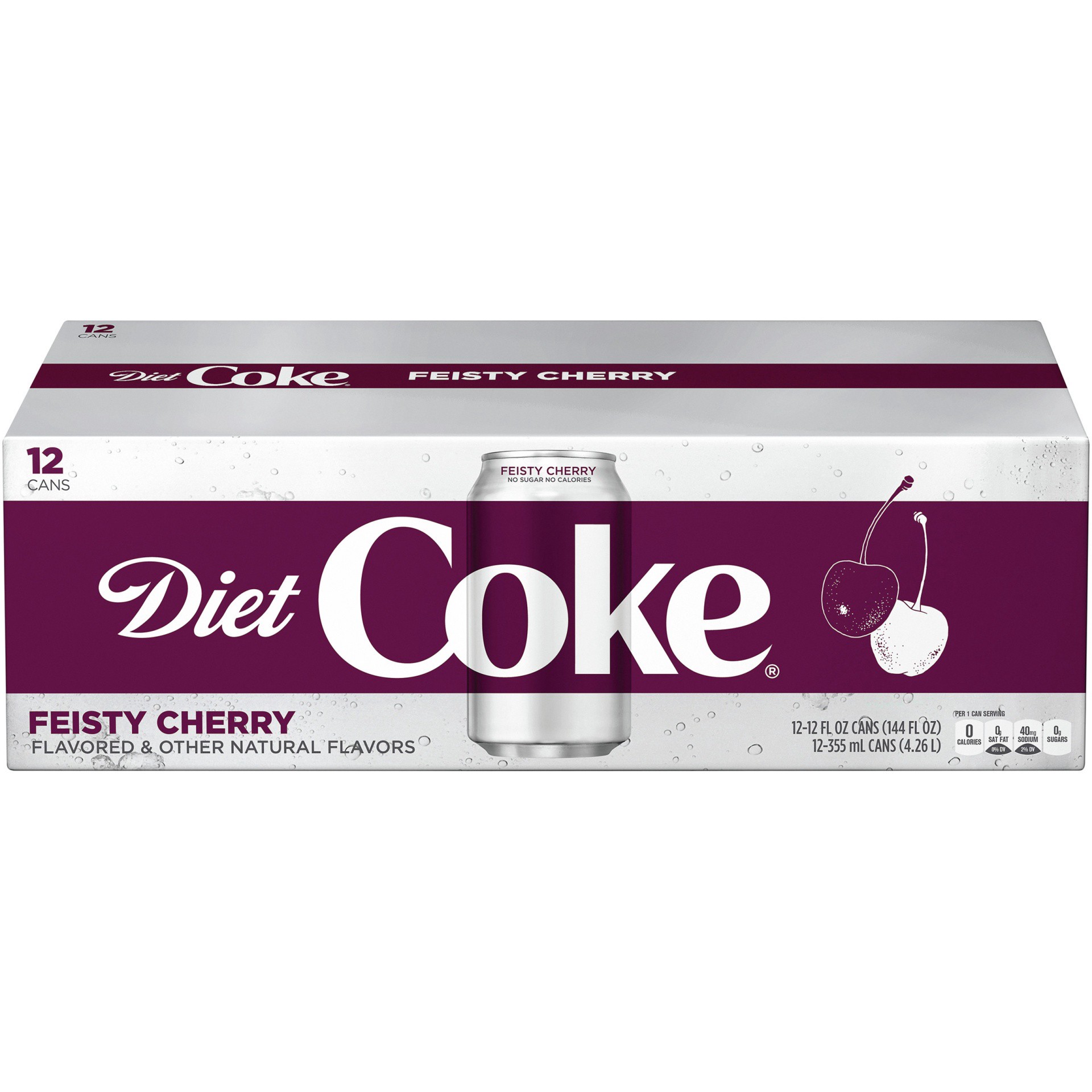 slide 6 of 9, Diet Coke 12 Pack Feisty Cherry Cola 12 ea - 12 ct, 12 ct