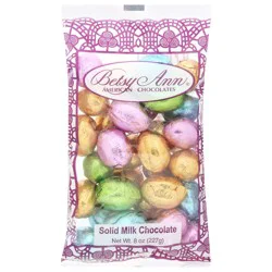 Betsy Ann Solid Milk Chocolate Foil Eggs 8 oz