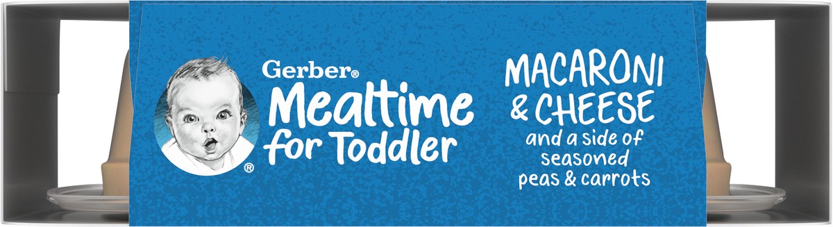 slide 6 of 9, Gerber Mealtime for Toddler, Macaroni and Cheese with Seasoned Peas and Carrots Toddler Food, 6.6 oz Tray, 6.6 oz