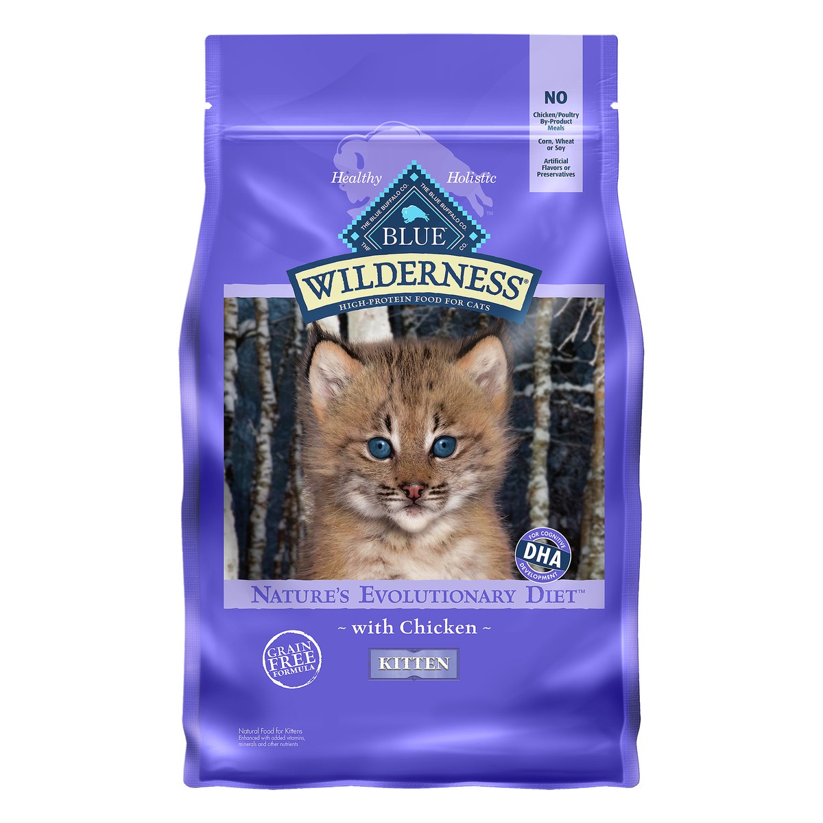 slide 1 of 13, Blue Buffalo Wilderness High Protein Natural Kitten Dry Cat Food with Chicken Flavor - 4lbs, 4 lb