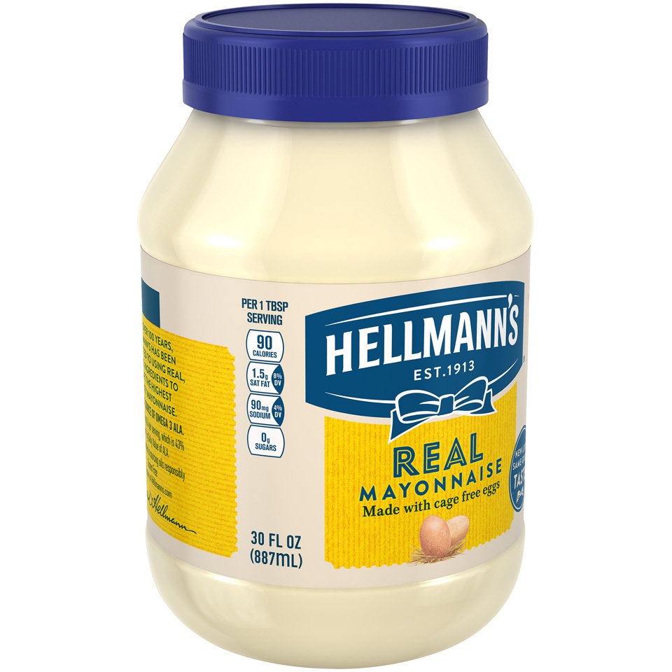 slide 2 of 5, Hellmann's Real Mayonnaise, 30 oz