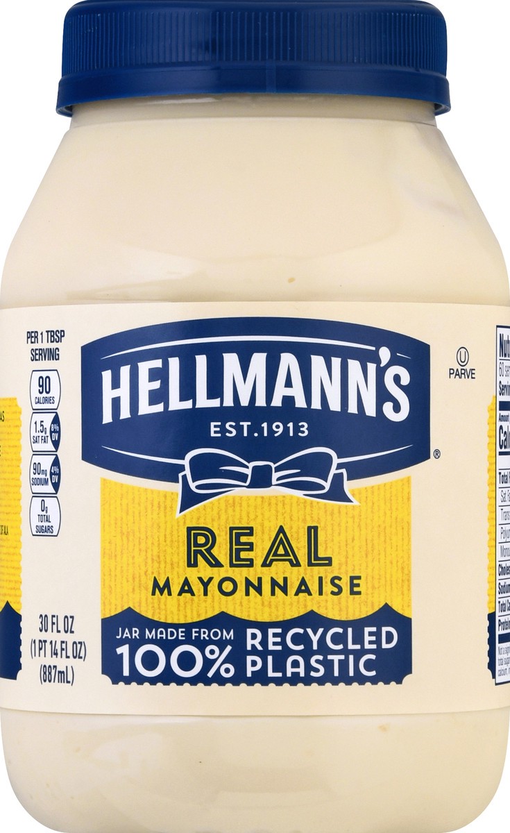 slide 4 of 9, Hellmann's Real Mayonnaise Tub 30 OZ, 30 fl oz