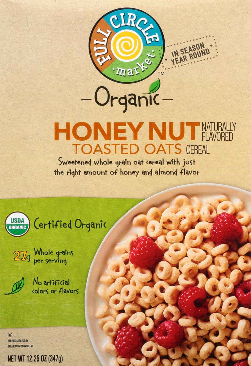 slide 7 of 12, Full Circle Market Organic Toasted Oats Honey Nut Cereal 12.25 oz, 12.25 oz