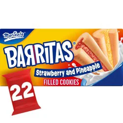 Marinela Barritas Assorted Filled Cookies, 22 packs, Strawberry and Pineapple Cookie Bars, Variety Pack - 22 ct