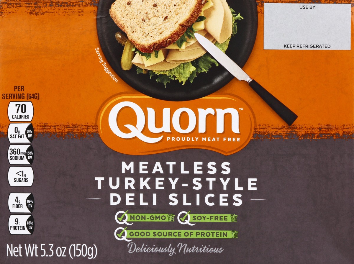 slide 12 of 12, Quorn Meatless Turkey Style Deli Slices 5.3 oz, 5.3 oz