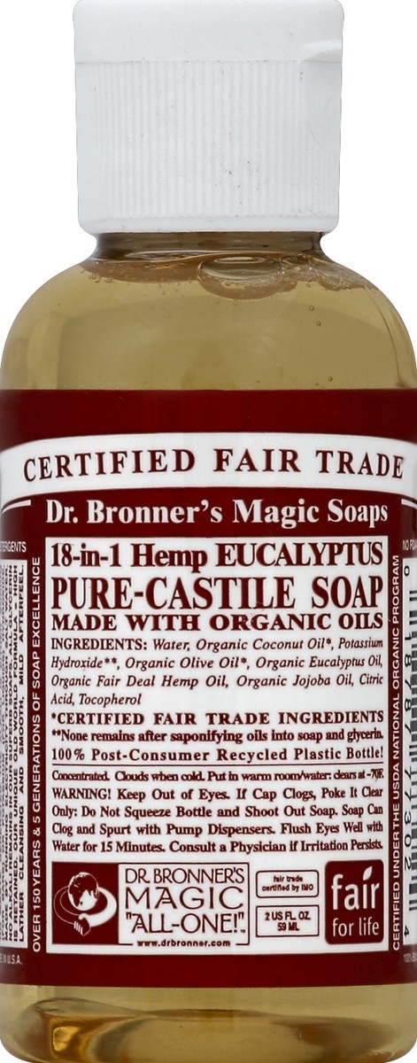 slide 2 of 3, Dr. Bronner's Organic Castile Liquid Soap Eucalyptus, 2 fl oz