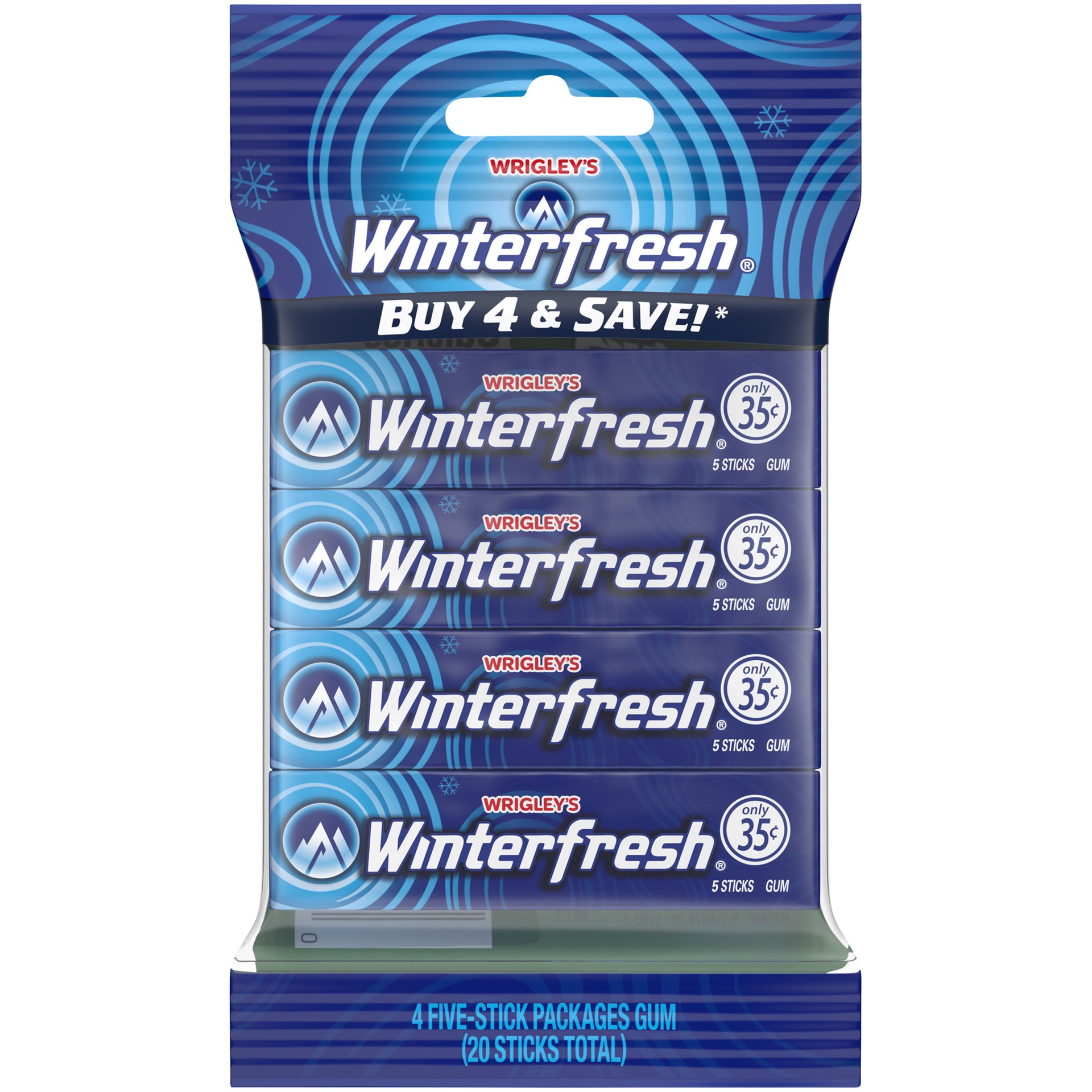 slide 1 of 5, Wrigley's Winterfresh Gum, 4 ct