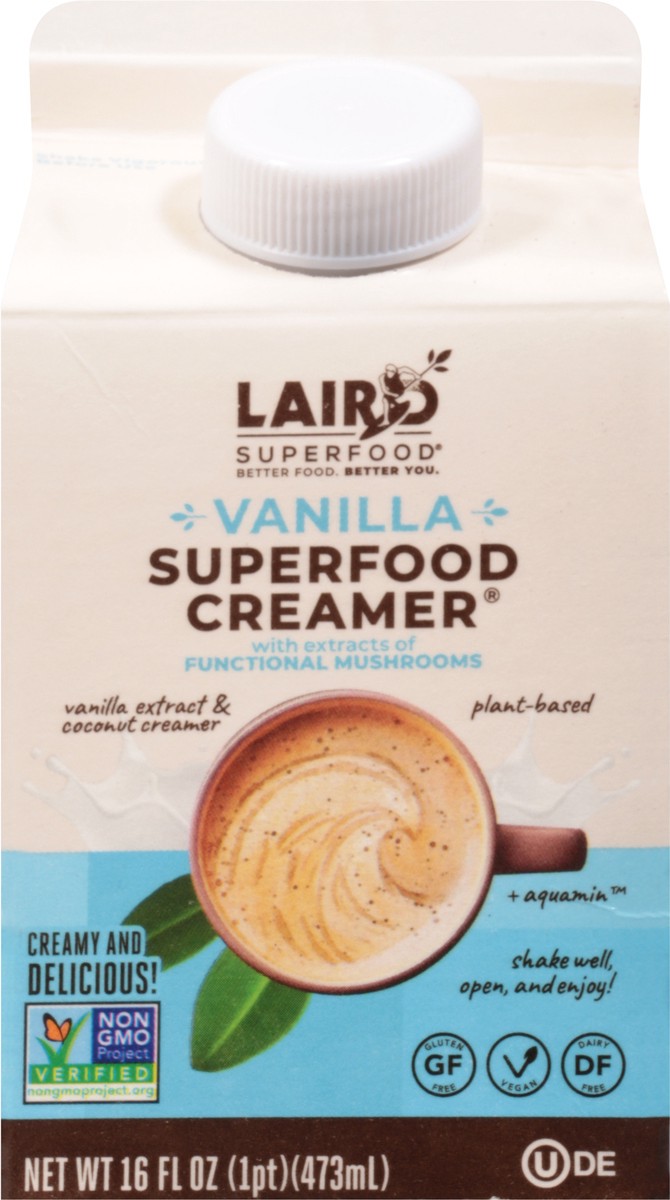 slide 1 of 7, Laird Superfood Vanilla Superfood Creamer 16 fl oz Gable Top, 16 fl oz