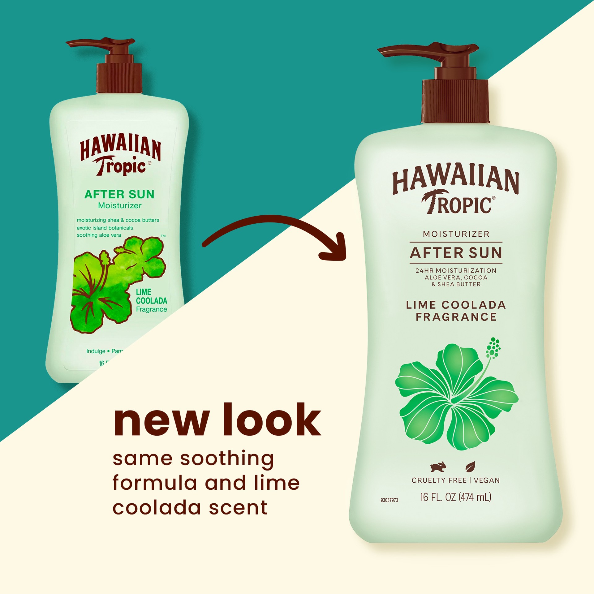 slide 4 of 8, Hawaiian Tropic Lime Coolada After Sun Moisturizer - 16 Ounces, 16 fl oz